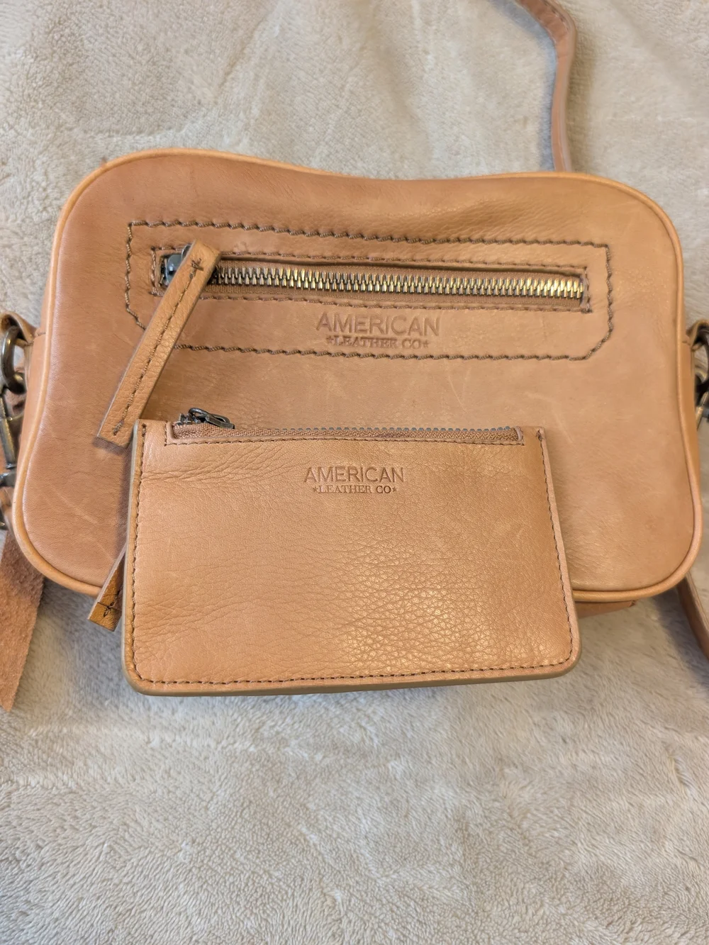 American Company Crossbody with matching card wallet.